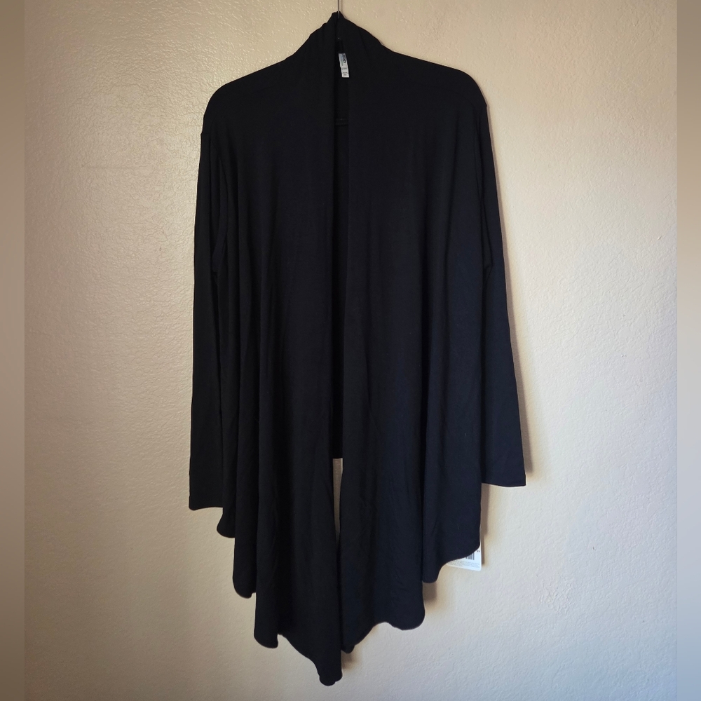 NWT Jockey Person To Person Modal Open Cardigan Black Size XL